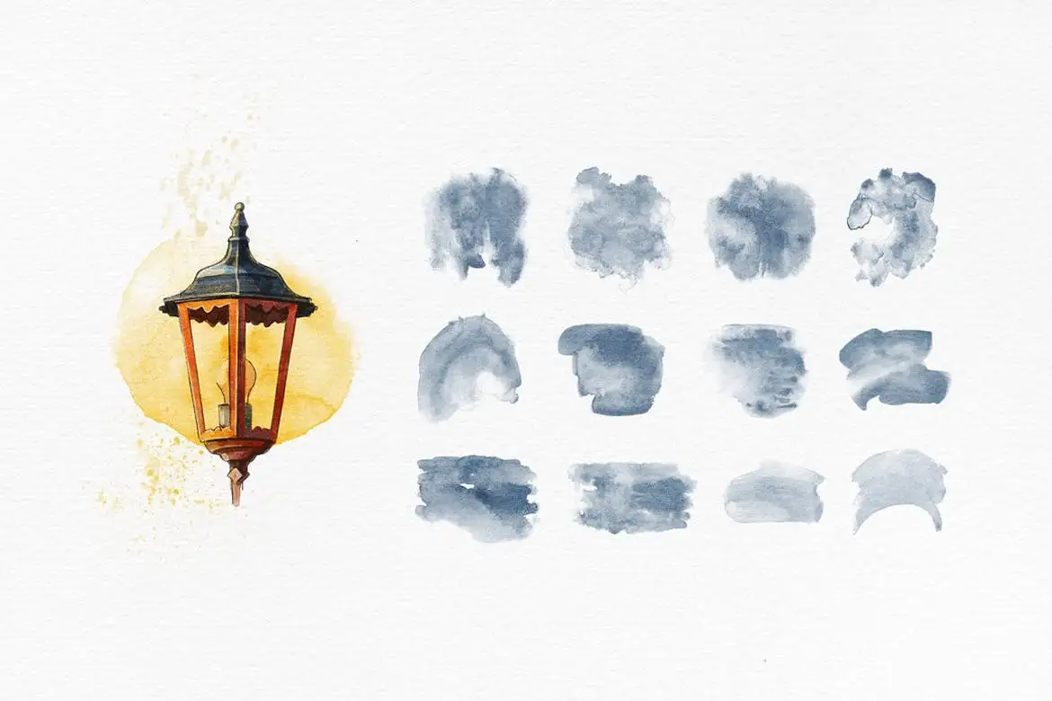 Elixir Watercolor Procreate Brushes 14 elixir watercolor procreate brushes (8) 70847