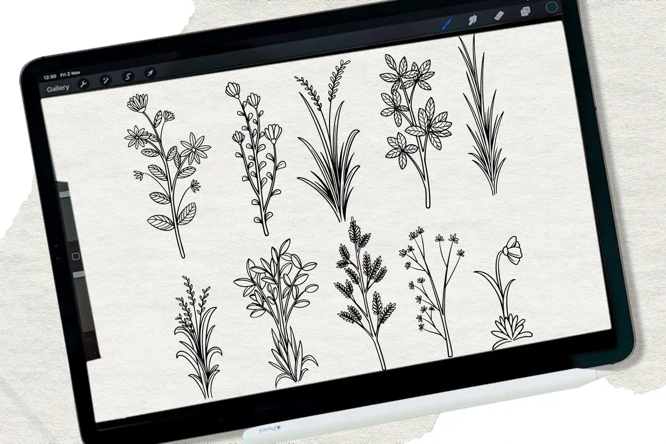 Floral Stamp Brushes 3 floral stamp brushes (1) 69533
