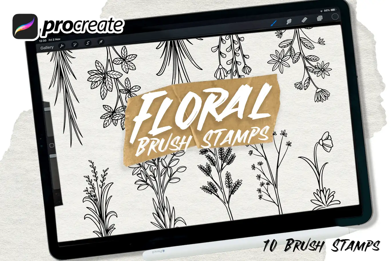 Floral Stamp Brushes 1 floral stamp brushes 69565