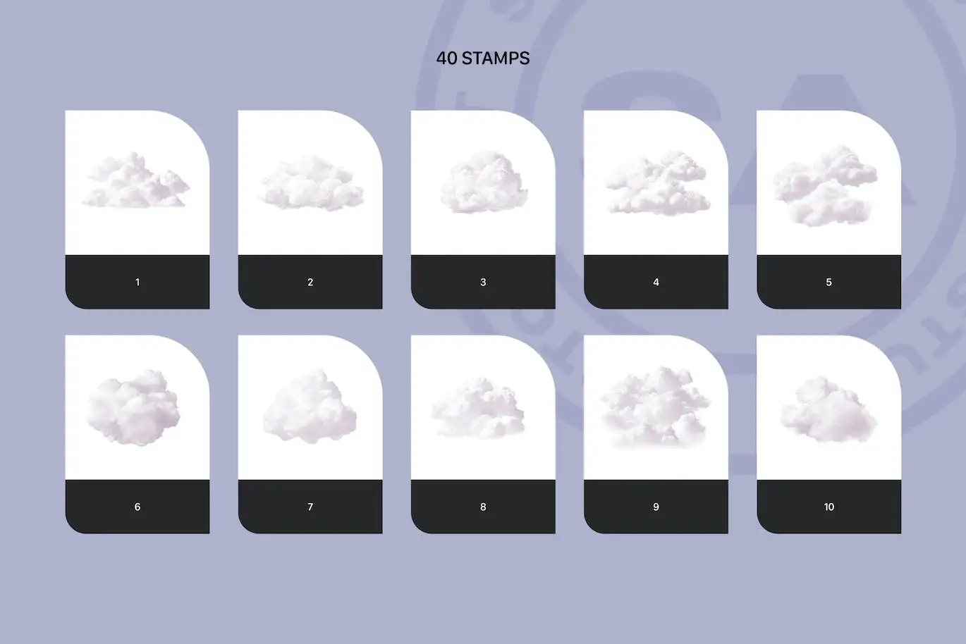 Realistic Clouds Stamps for Procreate 6 realistic clouds stamps for procreate (1) 70641