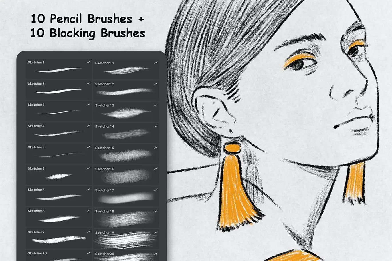 Sketcher Brushes - Procreate Brush 5 sketcher brushes procreate brush (2) 71717