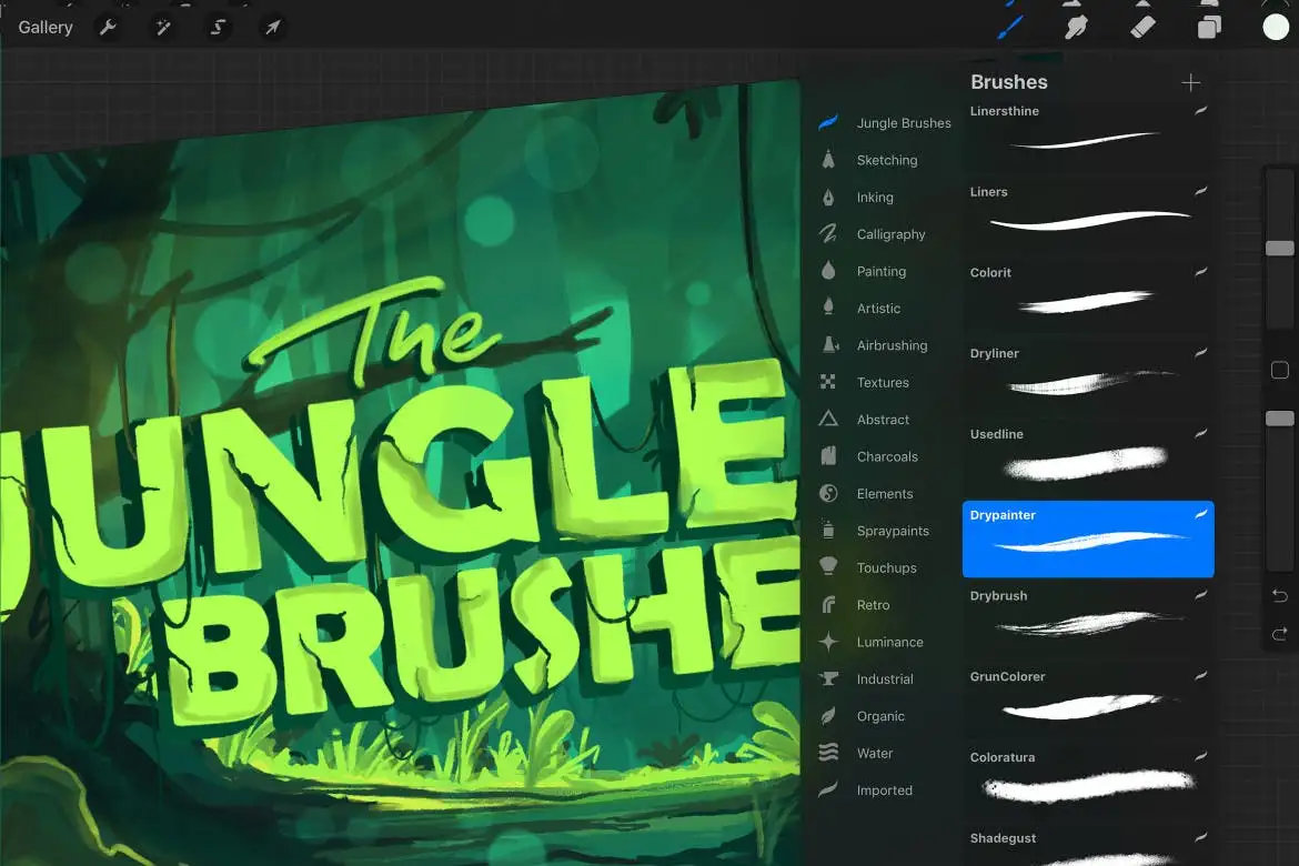 The Jungle: Procreate Brushes 3 the jungle procreate brushes (2) 72902