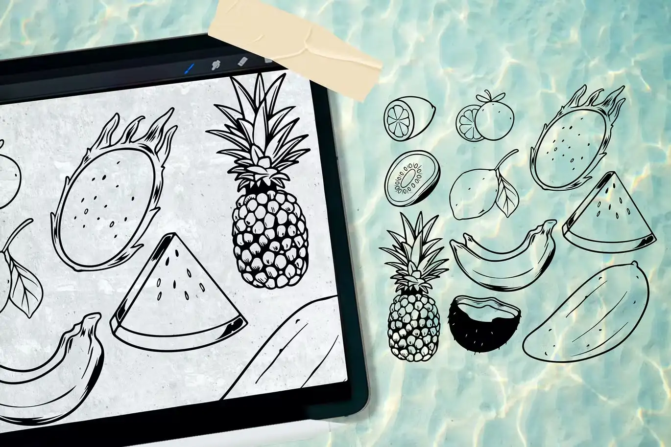 Tropical Fruit Stamp Brush 4 tropical fruit stamp brush (2) 69506