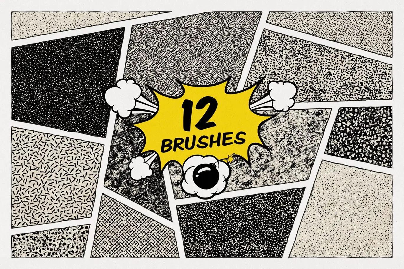 Vintage Comics: Grunge Procreate Brushes 3 vintage comics grunge procreate brushes (2) 71006