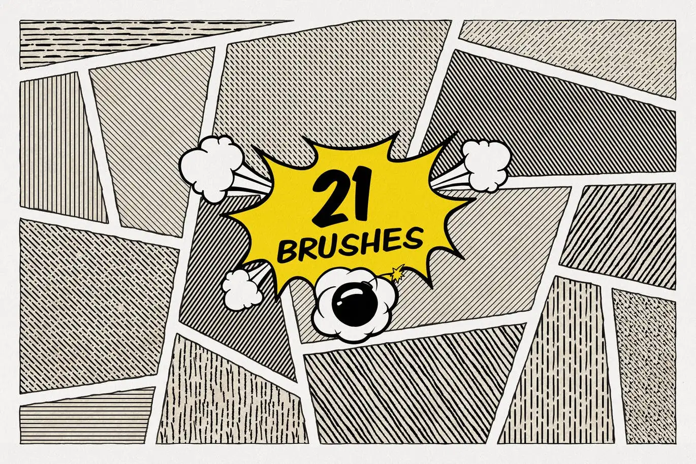 Vintage Comics: Line Procreate Brushes 3 vintage comics line procreate brushes (1) 71002