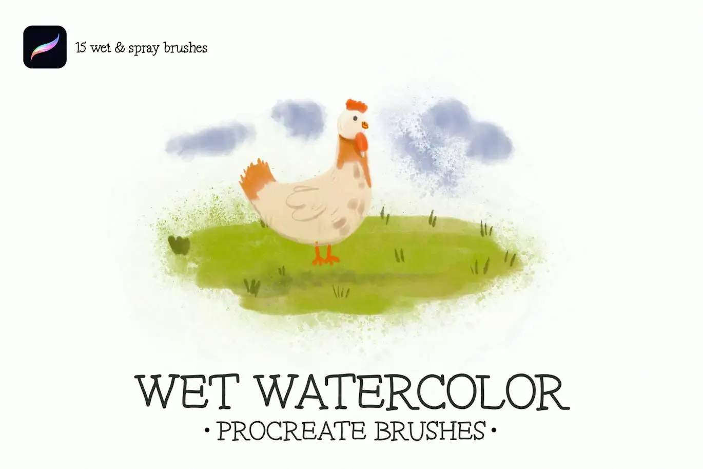 Wet Watercolor Brushes For Procreate