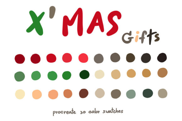 Xmas Gifts Procreate color