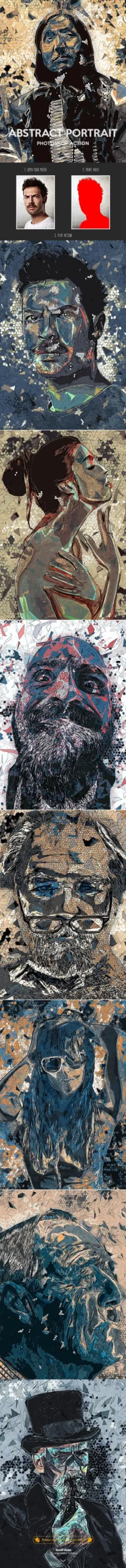 Abstract Portrait - Photoshop Action