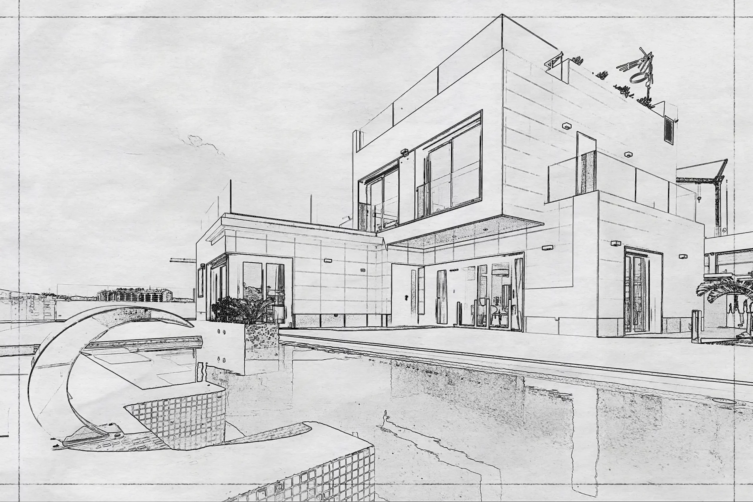 Architecture Blueprint Photo Effect 3 architecture blueprint photo effect04 72172