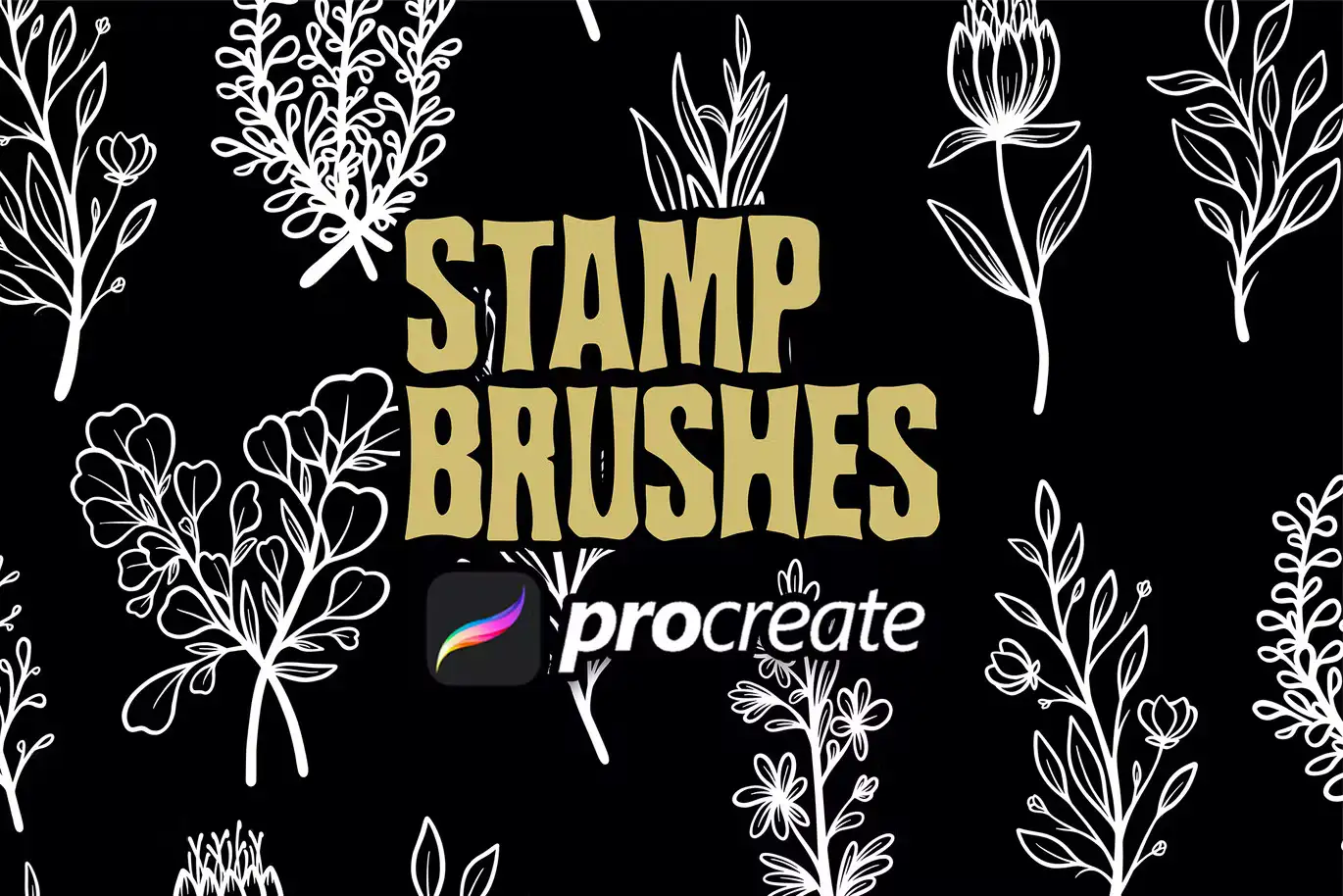 flower plants stamp brushes 3 flower plants stamp brushes (2) 69461