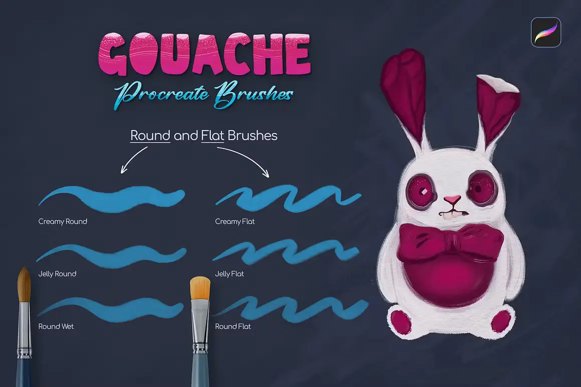 Gouache Procreate Brushes 6 gouache procreate brushes5 72098