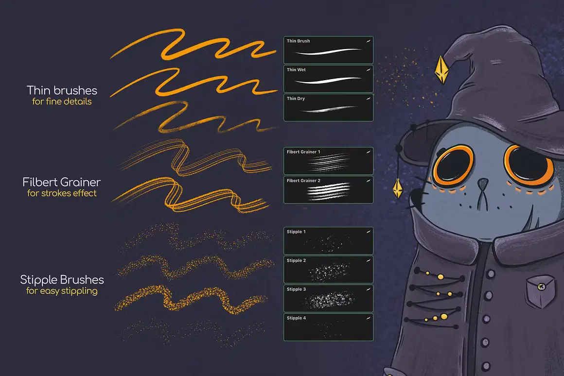 Gouache Procreate Brushes 4 gouache procreate brushes7 72100