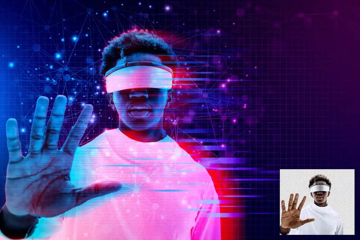 Hologram Photoshop Effect Mockup 9 hologram photoshop effect mockup (1) 69878