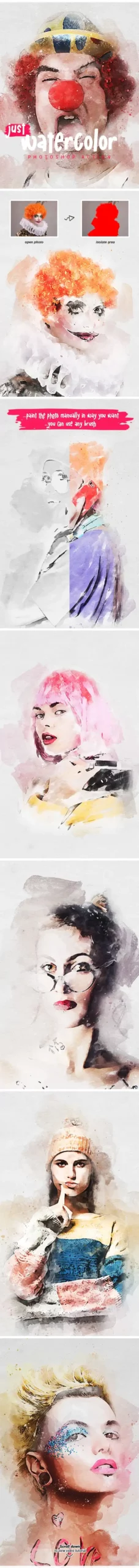 Just Watercolor - Photoshop Action