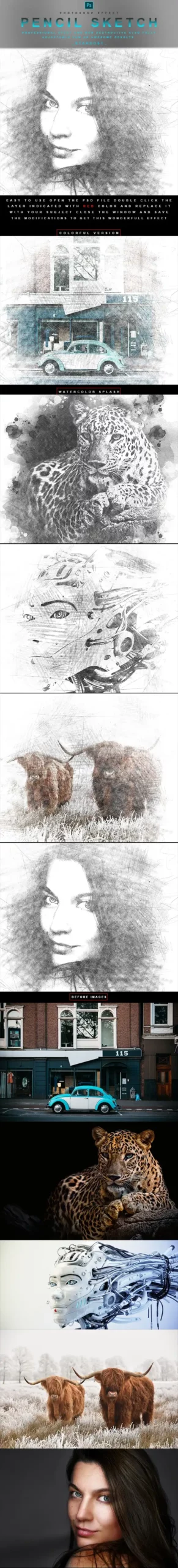 Pencil Sketch - Photoshop Effect