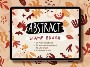 procreate abstract shape stamp brushset 69870
