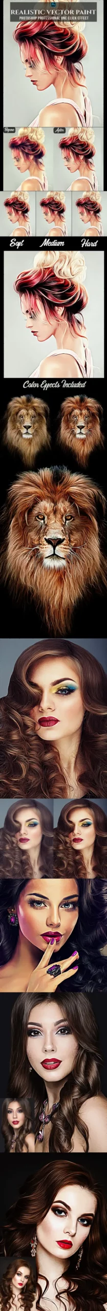Realistic Vector Painting Photoshop Action