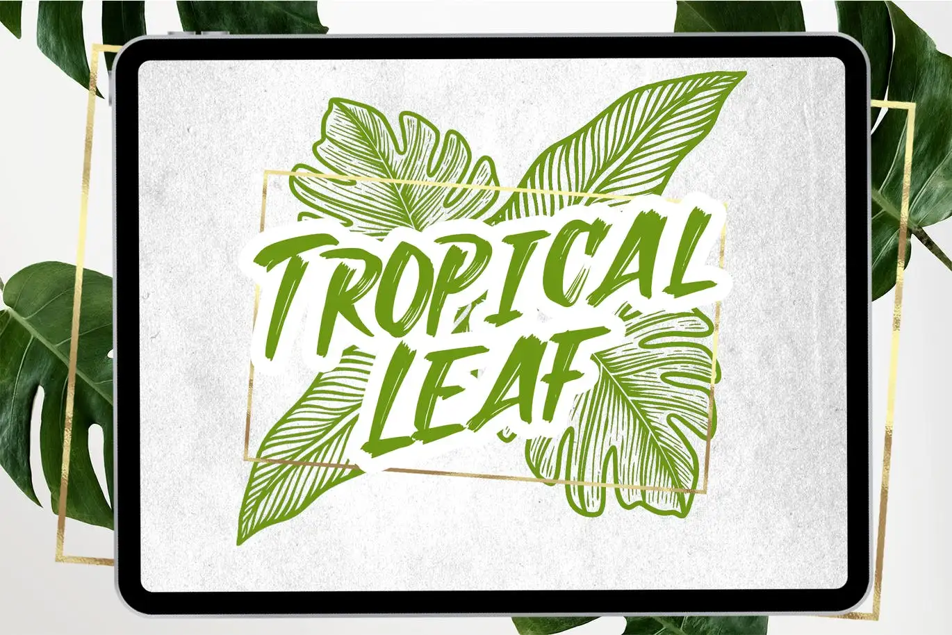 tropical leaf brush stamp 1 tropical leaf brush stamp (1) 69553