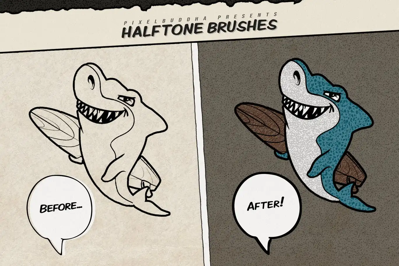 Vintage Comics: Grunge Procreate Brushes 14 vintage comics grunge procreate brushes (7) 70932