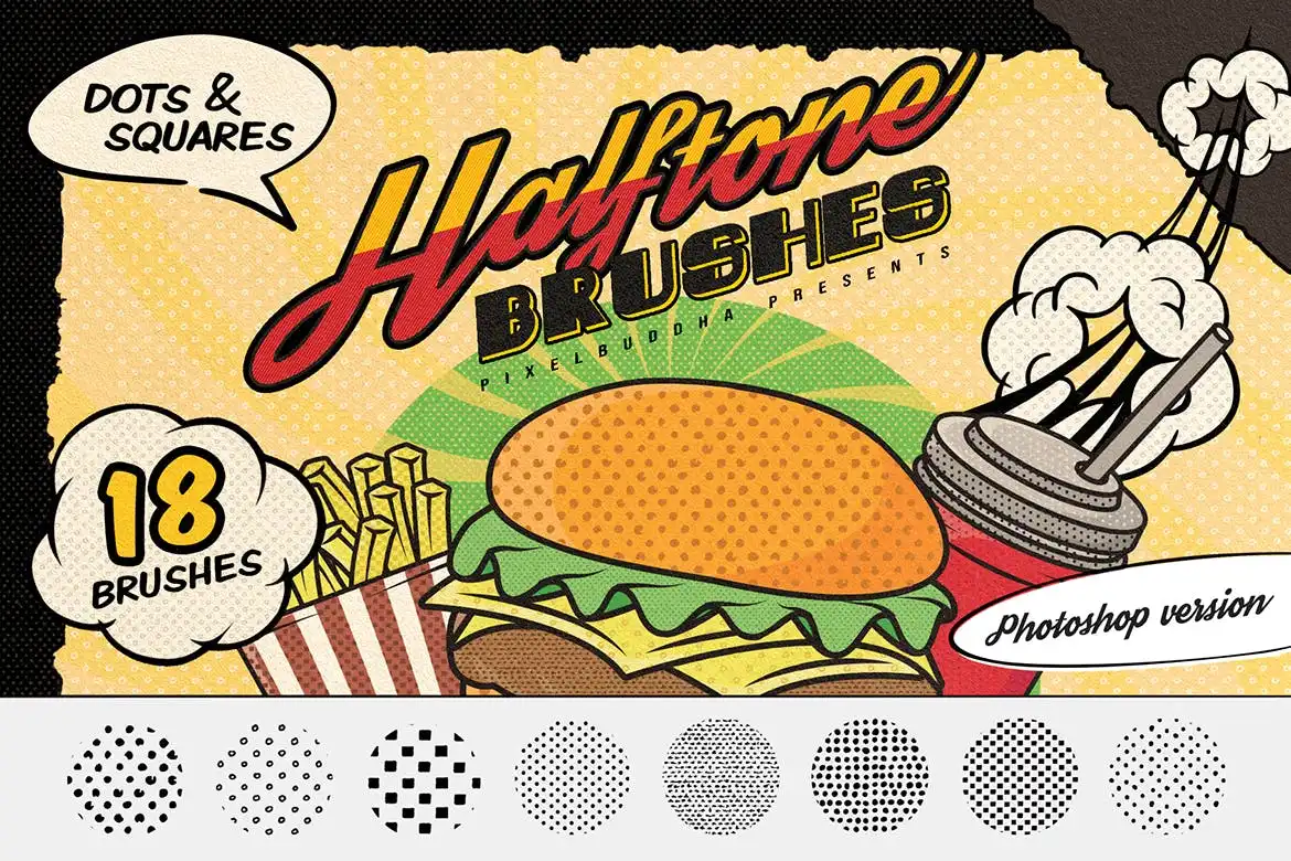 Vintage Comics: Grunge Procreate Brushes 10 vintage comics grunge procreate brushes (8) 70975