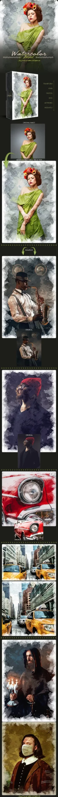 Watercolor Painter Photoshop Action