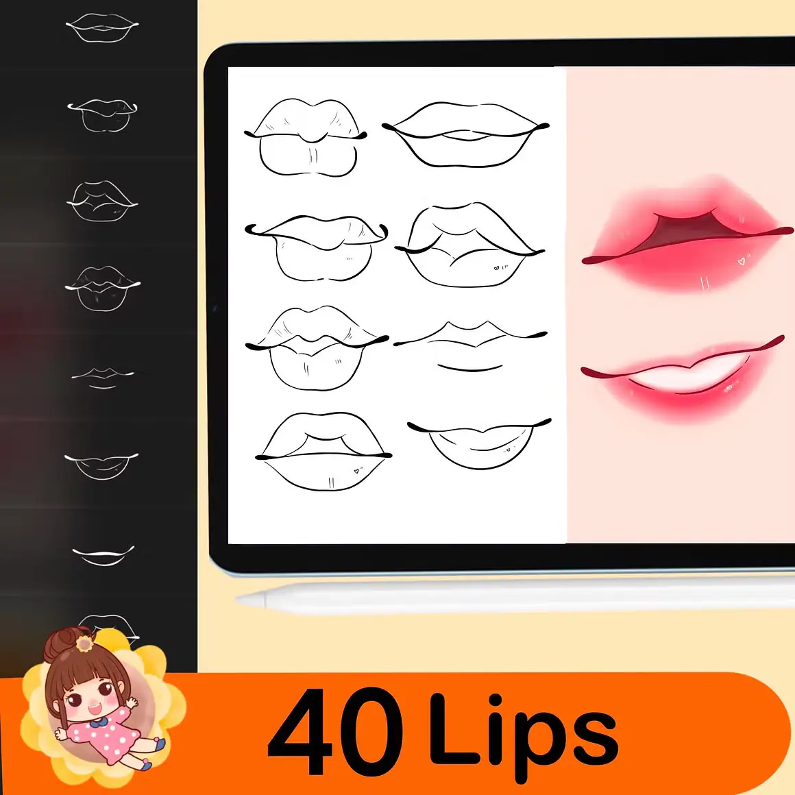 500 Anime Stamps Procreate Brush Set 5 500 anime stamps procreate brush set6 73532
