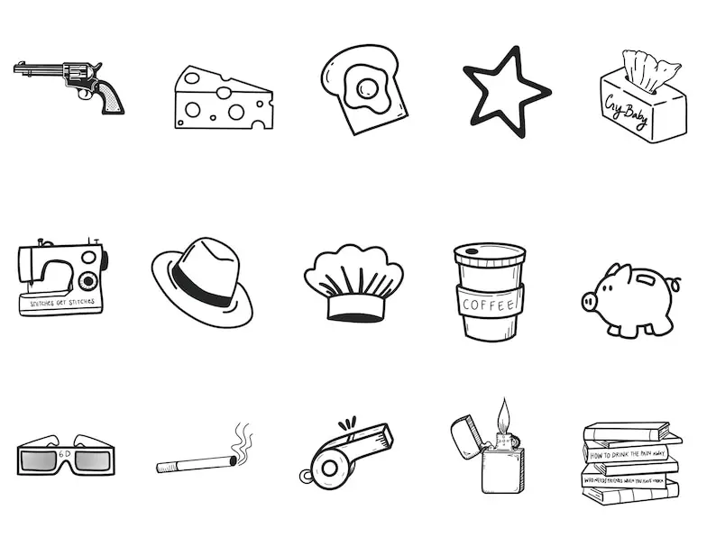 20 Doodle Stamp Brushes for Procreate 3 20 doodle stamp brushes for procreate2 77167