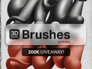 200k giveaway 3d spline smudge brushes and templates 78342