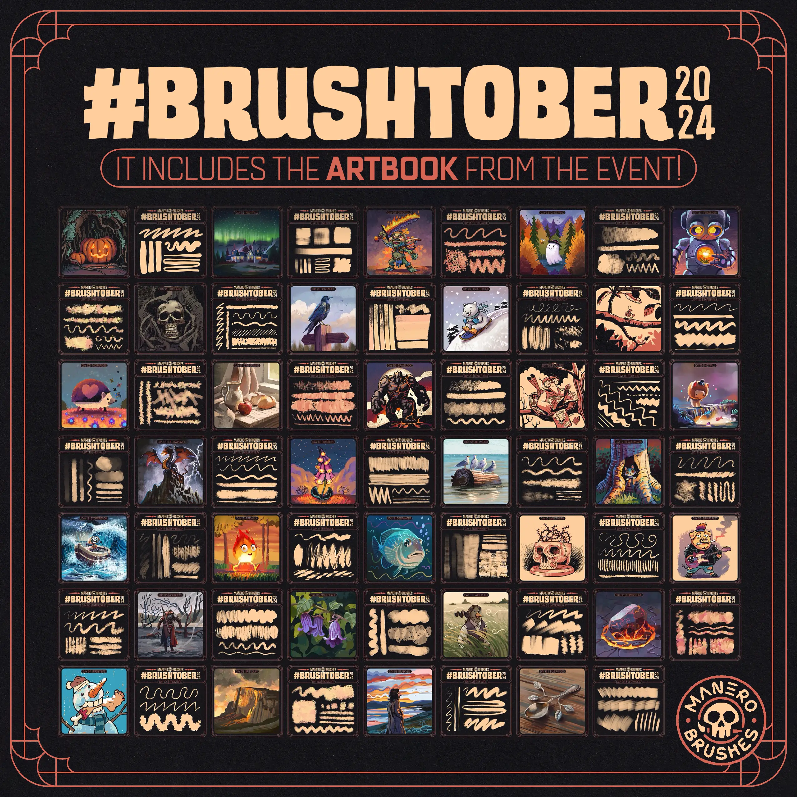 #BRUSHTOBER 2024 Brush Set for Procreate 3 78990.webpbrushtober 2024 brush set for procreate3 78990