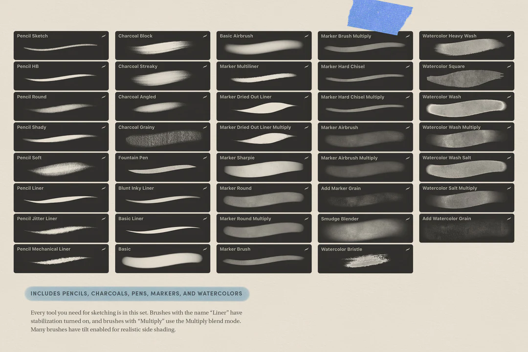 Daily Sketch – Procreate Brushes 3 daily sketch – procreate brushes (1) 78493