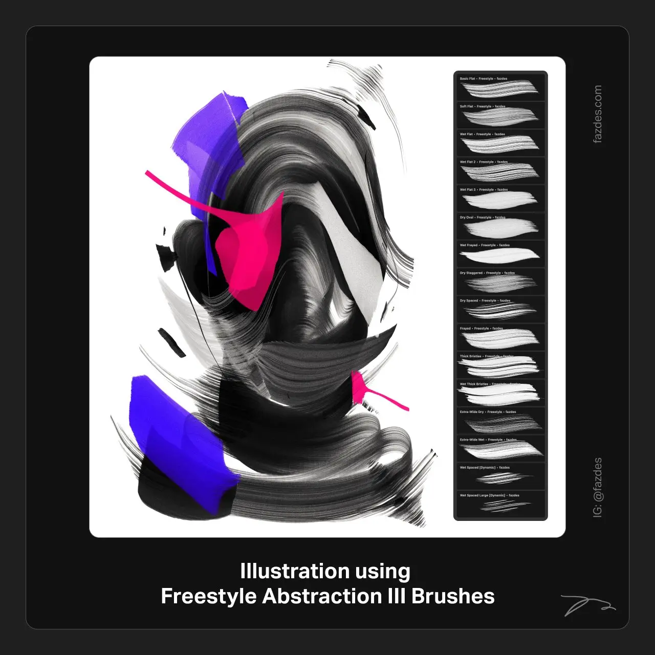 Freestyle Abstraction 9 freestyle abstratction 16 lettering painting procreate brushes & templates + apple glowbrush (6) 78323