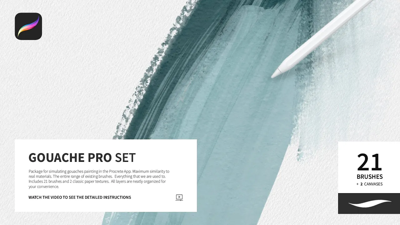 Gouache Pro Set for Procreate