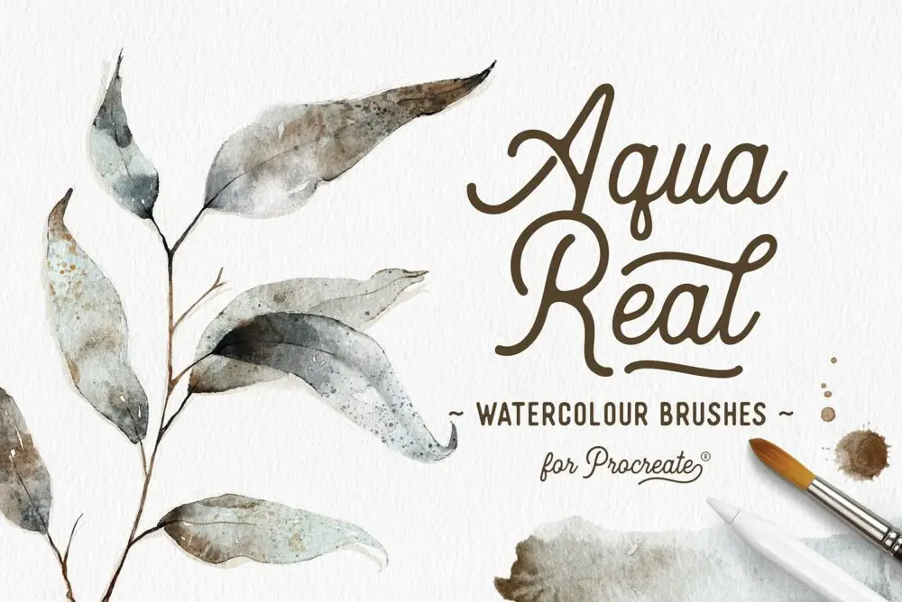 AquaReal – Realistic Watercolour Brushes For Procreate 17 aquareal – realistic watercolour brushes for procreate02 79528