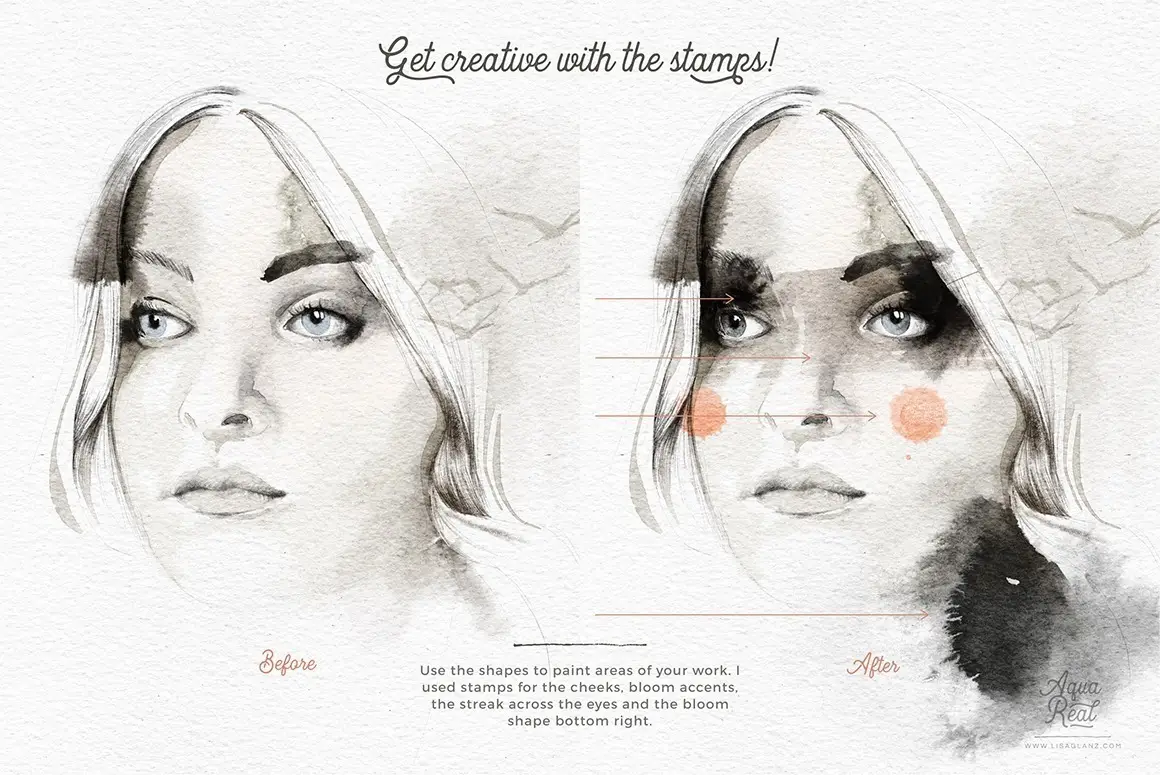 AquaReal – Realistic Watercolour Brushes For Procreate 3 aquareal – realistic watercolour brushes for procreate10 79670