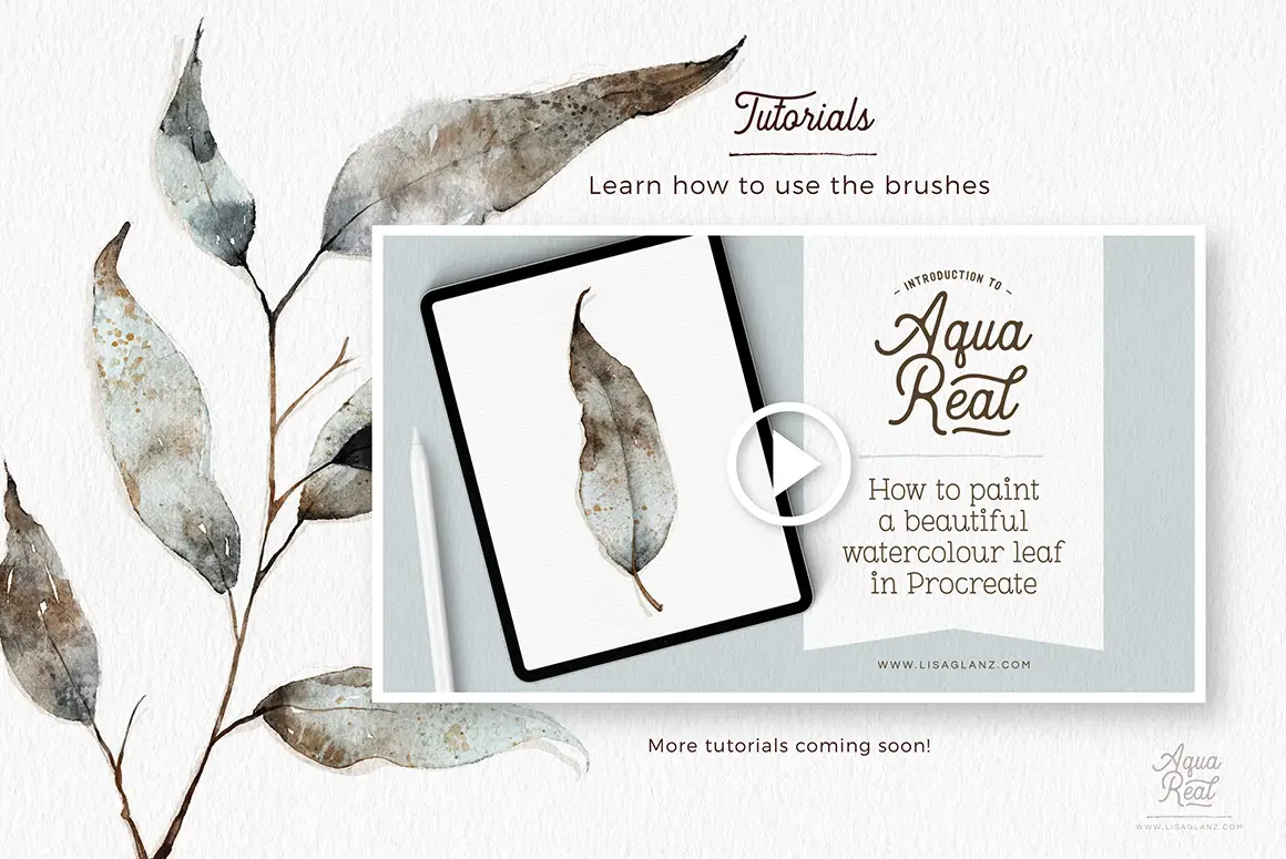 AquaReal – Realistic Watercolour Brushes For Procreate 6 aquareal – realistic watercolour brushes for procreate16 79593