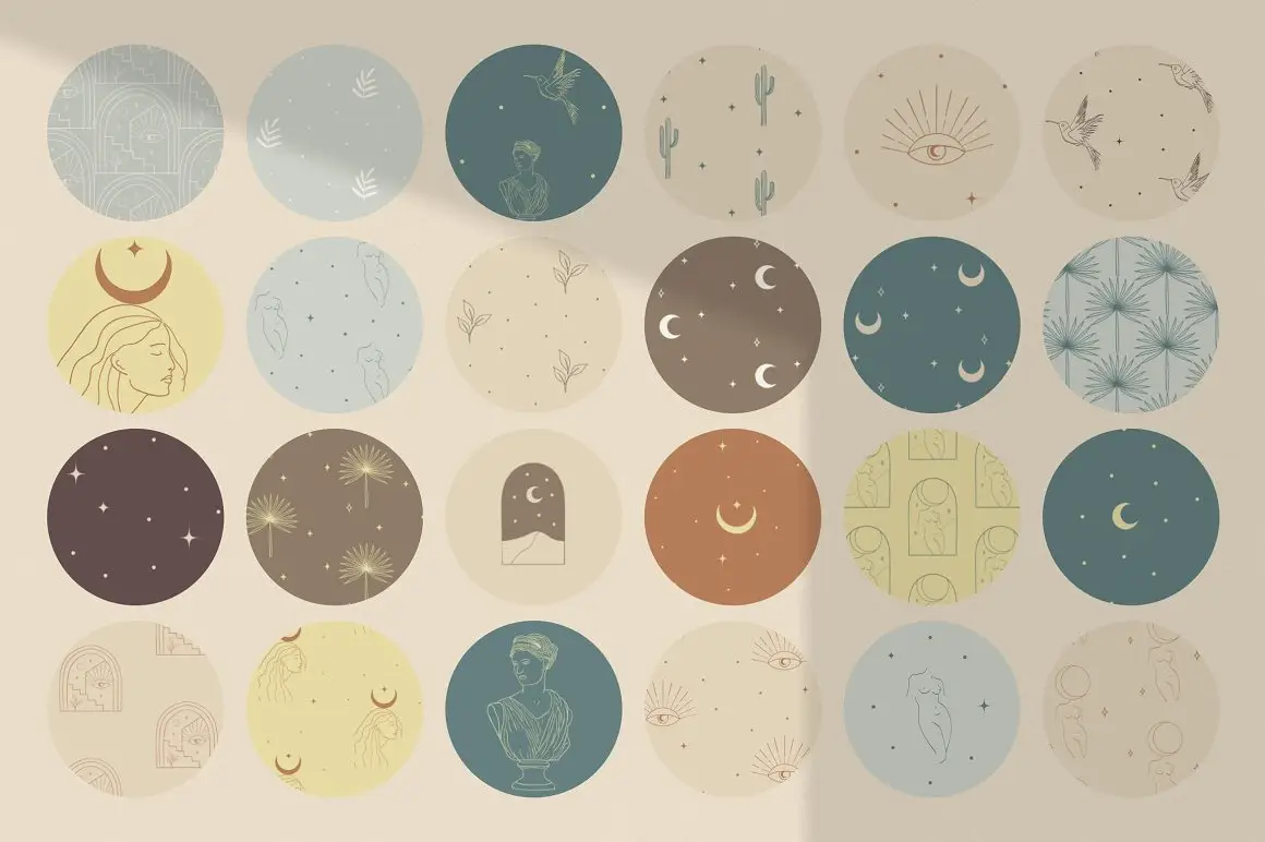 Bohemian Modern Patterns Collection 3 bohemian modern patterns collection3 80201
