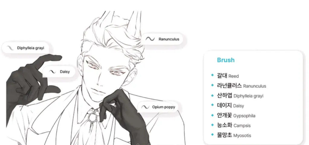 Cafe Brush Set - 카페 브러쉬 세트 - カフェブラシセット 17 cafe the secret flower garden (7) 81060