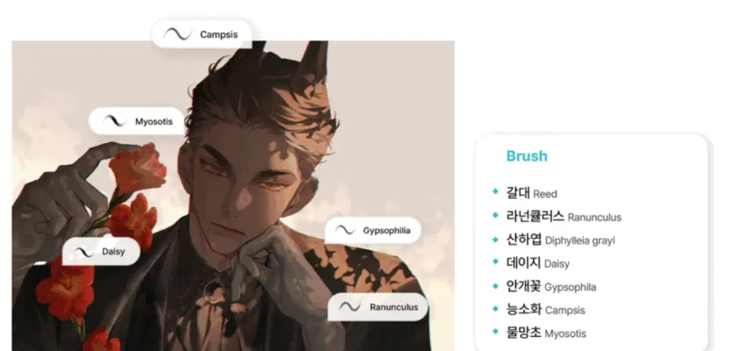 Cafe Brush Set - 카페 브러쉬 세트 - カフェブラシセット 16 cafe the secret flower garden (8) 81063