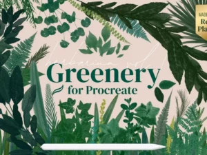 greenery brushes for procreate herbarium vol. 1 77461