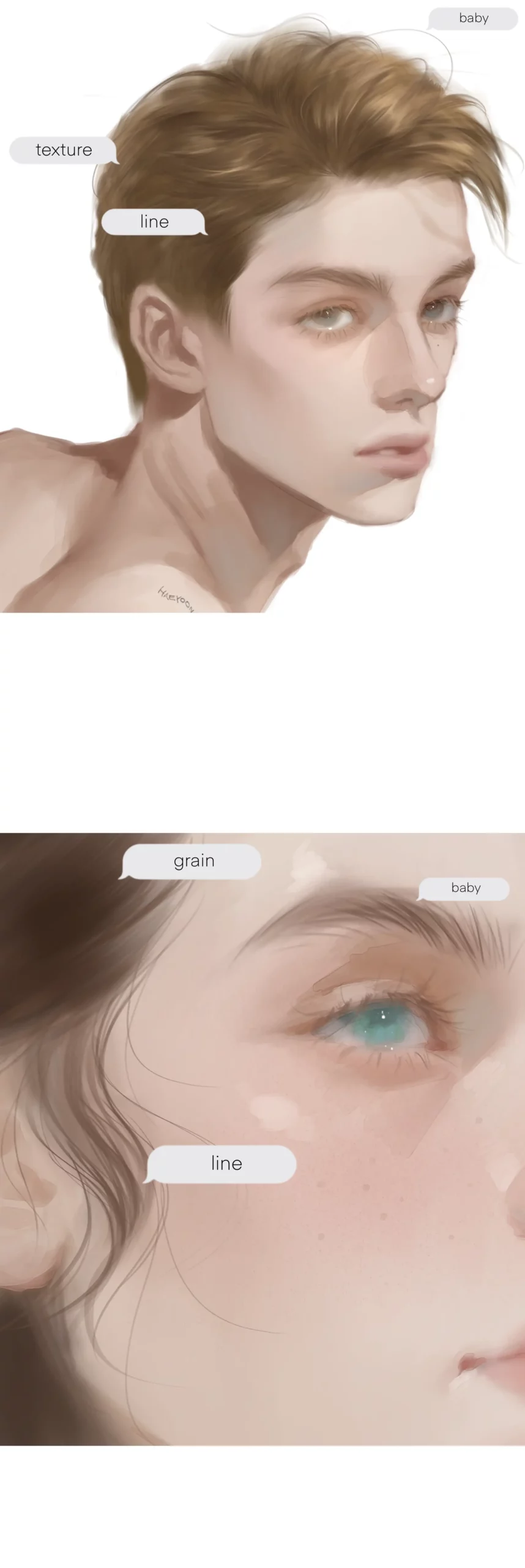 HAEYOON hair brush set (4) for Clip Studio 7 haeyoon hair brush set (4) for clip studio6 81009