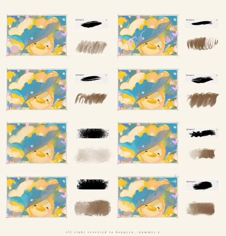 Happyyu Brush Pack (Procreate) 5 happyyu brush pack (procreate)3 78537