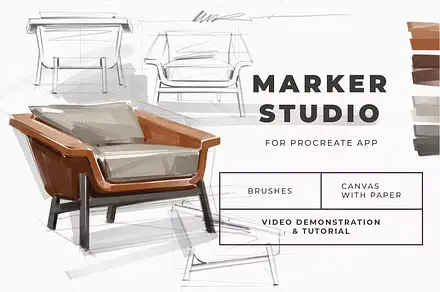 Marker Studio - Procreate Brushes 10 marker studio procreate brushes9 79039