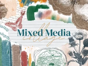 mixed media collage brushes for procreate 77505