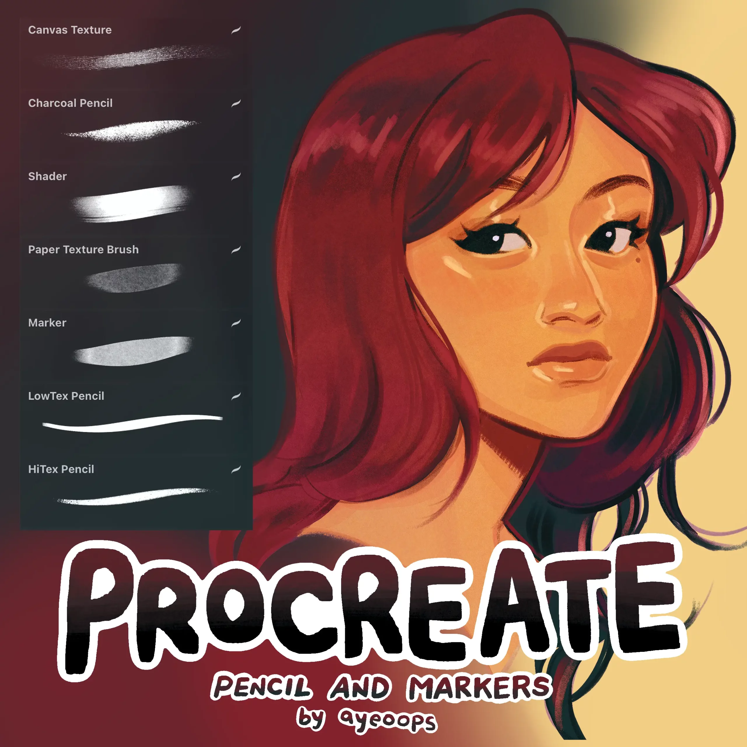 Pencil and Markers Brush Pack - PROCREATE