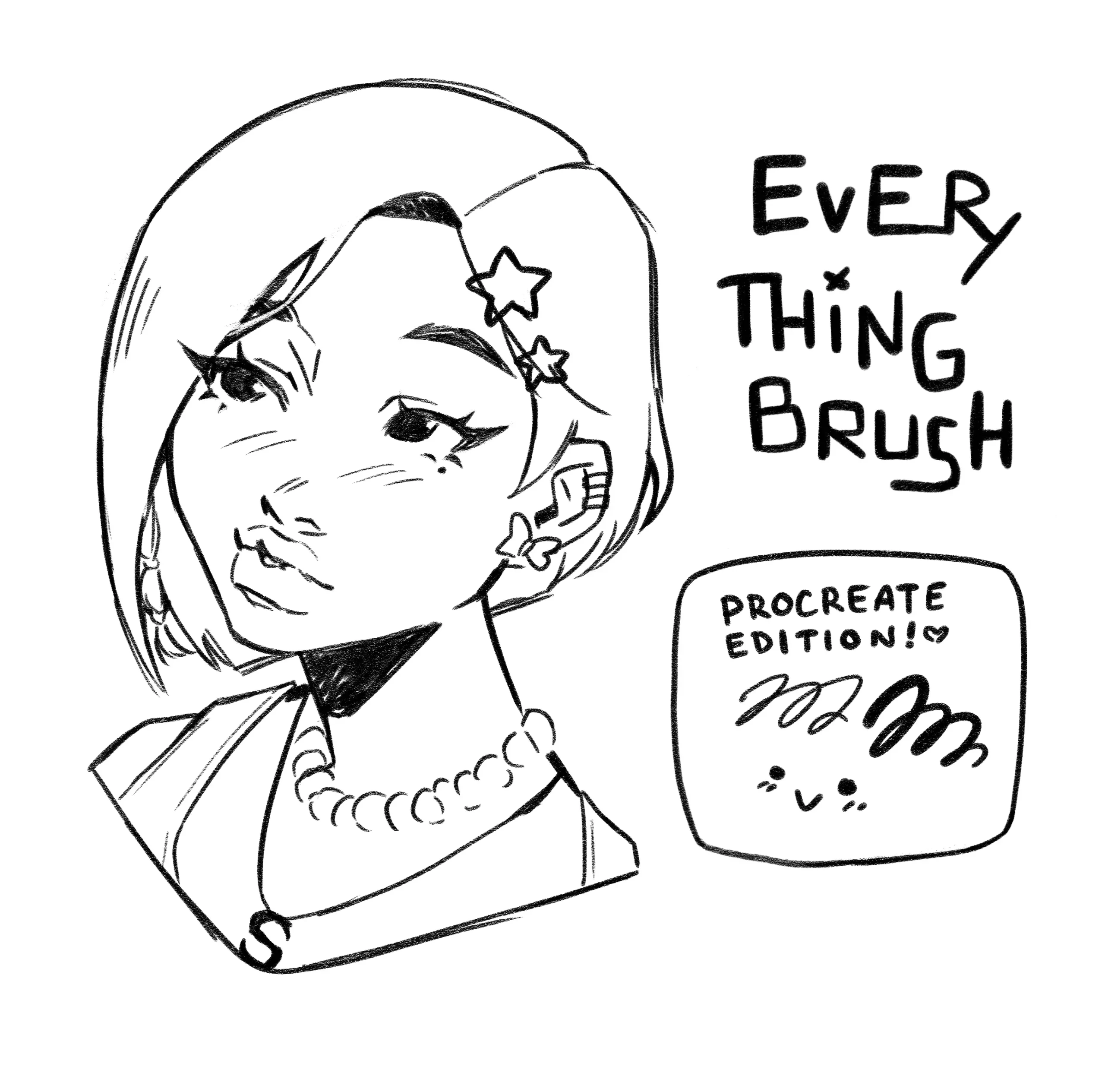 PROCREATE - Everything Brush by Ayeoops