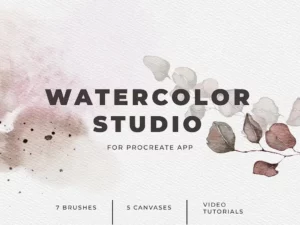 procreate watercolor brushes & paper 79254