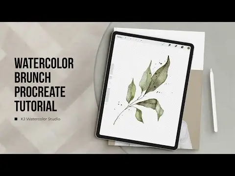 Procreate Watercolor Brushes & Paper 18 procreate watercolor brushes & paper06 79035