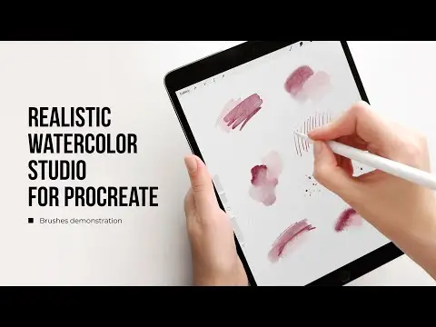 Procreate Watercolor Brushes & Paper 19 procreate watercolor brushes & paper07 79034