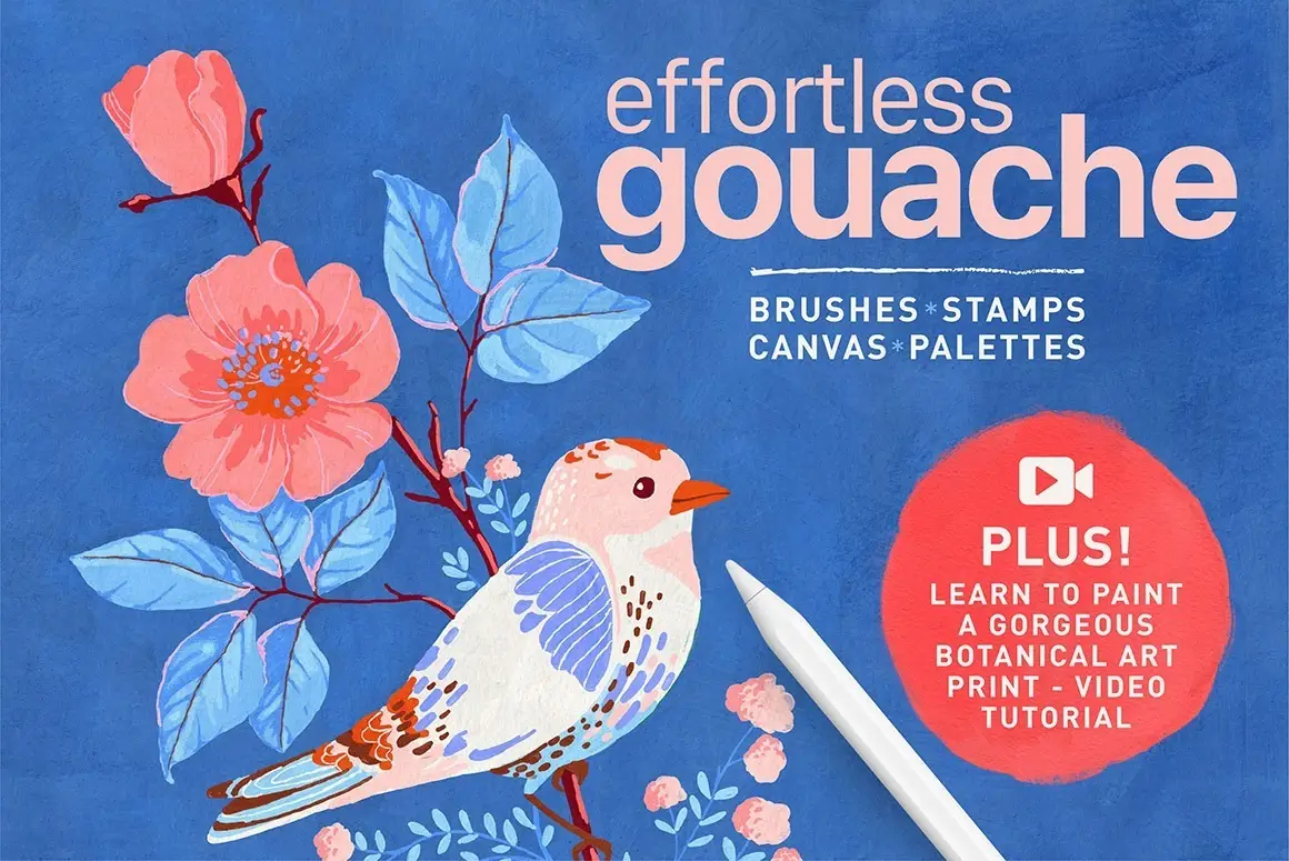 Realistic Gouache Brushes