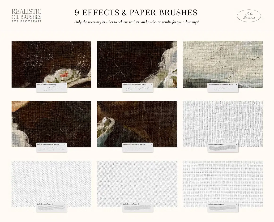 Realistic Oil Procreate Brushes Free Download
